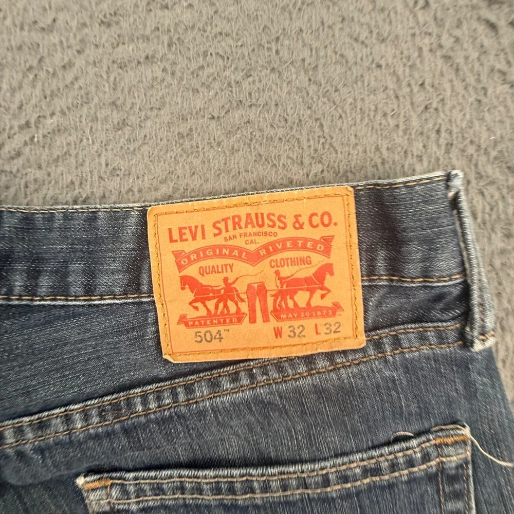 Levi's 504 Regular Straight Jeans Mens 32x32‎ Blue Denim Cotton 29990-0059